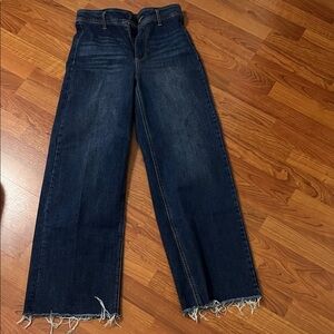 Oat New York Dark Indigo Wide Leg Jeans